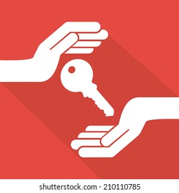 insurance design over pink  background vector illustration