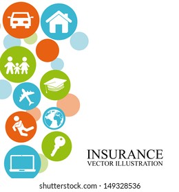 insurance design over white background vector illustration