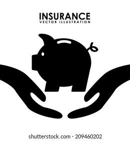 insurance design over white background vector illustration