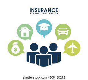 insurance design over white background vector illustration