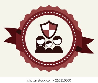 insurance design over white background vector illustration