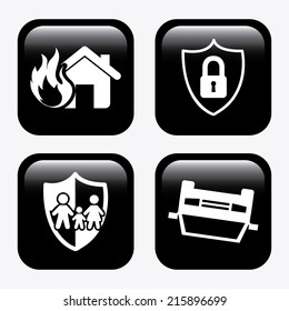 insurance design over   white  background vector illustration