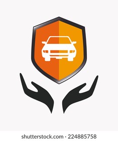 Insurance design over white background, vector illustration
