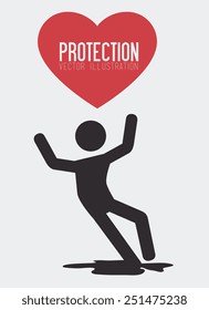 Insurance design over white background, vector illustration.