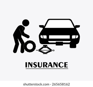 Insurance design over white background, vector illustration.