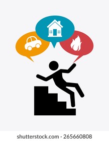 Insurance design over white background, vector illustration.