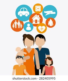 Insurance design over white background, vector illustration.