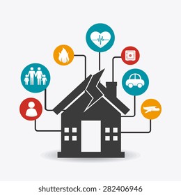 Insurance design over white background, vector illustration.