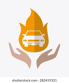 Insurance design over white background, vector illustration.