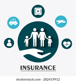 Insurance design over white background, vector illustration.