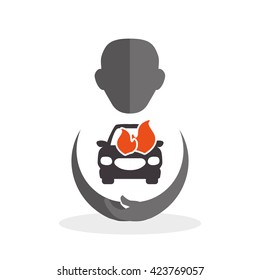Insurance design.  protection concept.  isolated illustration