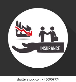 Insurance design.  protection concept.  isolated illustration