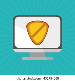 Insurance design. Protection icon. Flat illustration