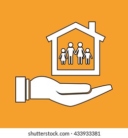 Insurance design. Safety icon. Isolated illustration