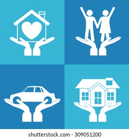 Insurance digital design, vector illustration eps 10