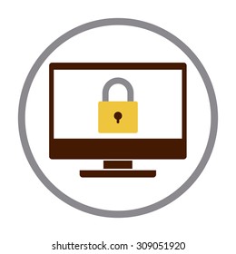 Insurance digital design, vector illustration eps 10