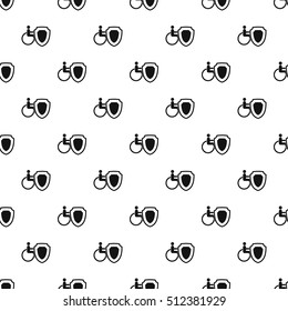 Insurance disabled pattern. Simple illustration of insurance disabled vector pattern for web
