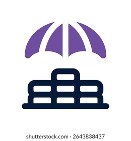 insurance duotone icon. Sleek and modern vector icon for websites, mobile apps, marketing materials, and corporate design. Fully scalable and ready to use.