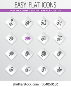 insurance easy flat web icons for user interface design