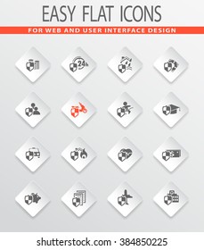 insurance easy flat web icons for user interface design