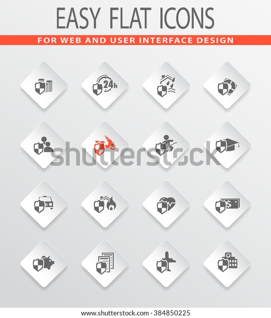 insurance\
easy flat web icons for user interface\
design