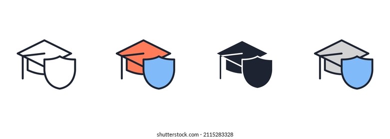 Insurance education icon symbol template for graphic and web design collection logo vector illustration