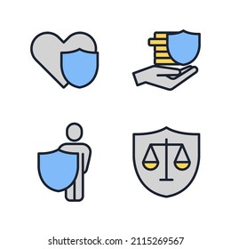 insurance elements set icon symbol template for graphic and web design collection logo vector illustration