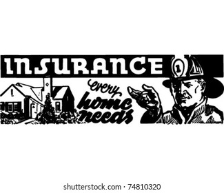 Insurance Every Home Needs - Retro Ad Banner