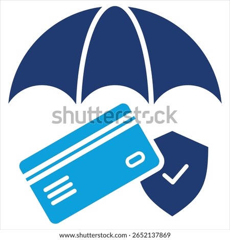 Insurance Flat Blue Icon Vector Illustration