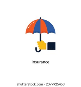 Insurance Flat Icon. Pixel Perfect. For Mobile and Web. stock illustration