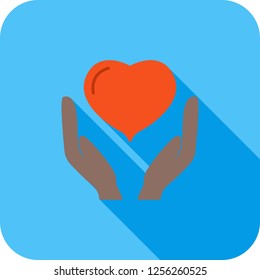 Insurance Flat multi color long shadow icon