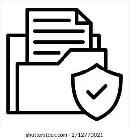 Elemento de icono de carpeta de seguro para diseño