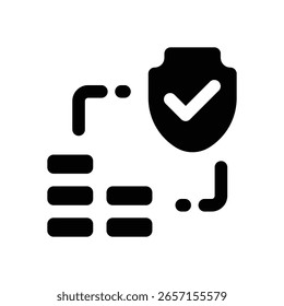 Icono de glifo de seguro. Icono de Vector fuerte y sólido para Sitios web, interfaces móviles, presentaciones y marca visual. Alta calidad y fácil de editar.