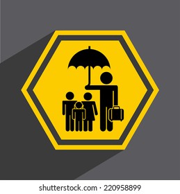 insurance graphic design , vector illustration