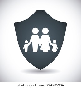 insurance graphic design , vector illustration
