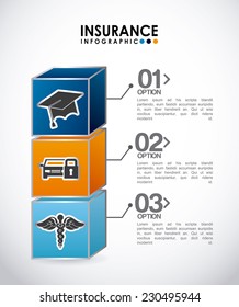 insurance graphic design , vector illustration