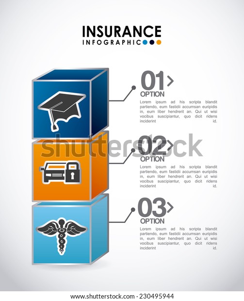 Insurance Graphic Design Vector Illustration Stock Vector (Royalty Free