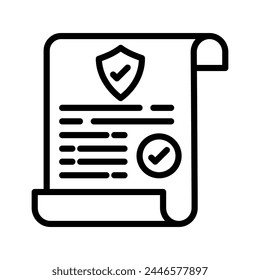 Icono de Aseguramiento en Vector. Logotipo
