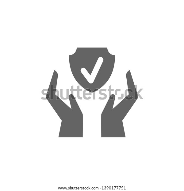 Insurance, hands, protection, shield\
icon. Element of insurance icon. Premium quality graphic design\
icon. Signs and symbols collection icon for websites, web\
design