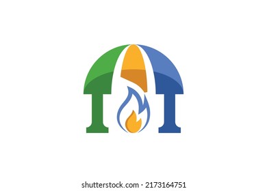 Vector de logotipo coloreado de seguro