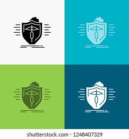 insurance, health, medical, protection, safe Icon Over Various Background. glyph style design, designed for web and app. Eps 10 vector illustration