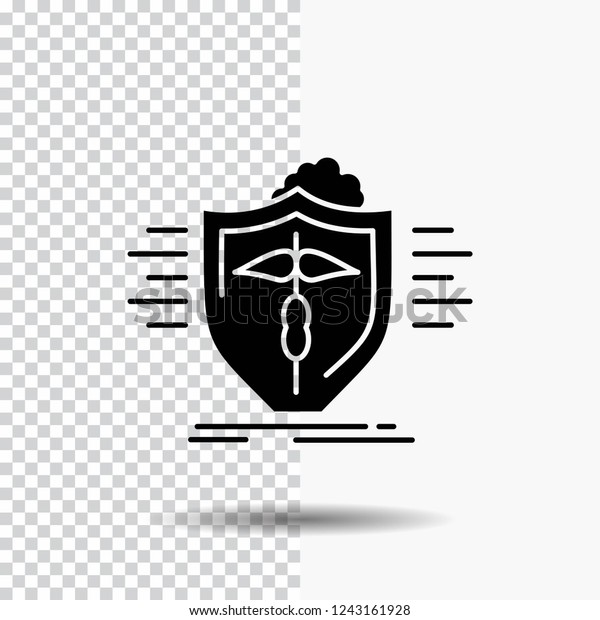 insurance, health, medical,\
protection, safe Glyph Icon on Transparent Background. Black\
Icon