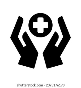 insurance healthcare icon or logo isolated sign symbol vector illustration - high quality black style vector icons
