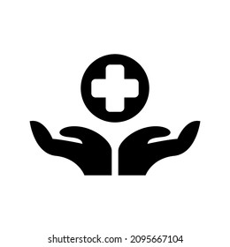 insurance healthcare icon or logo isolated sign symbol vector illustration - high quality black style vector icons
