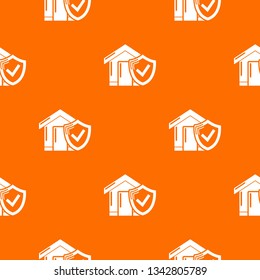 Insurance home pattern vector orange for any web design best