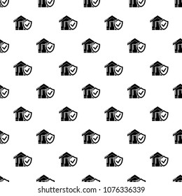 Insurance home pattern vector seamless repeating for any web design