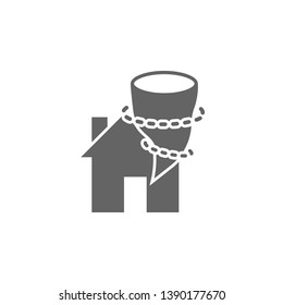 Insurance, house, tornado, windstorm icon. Element of insurance icon. Premium quality graphic design icon. Signs and symbols collection icon for websites, web design