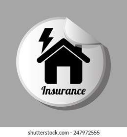 insurance icon design, vector illustration eps10 graphic