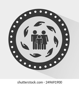 insurance icon design, vector illustration eps10 graphic