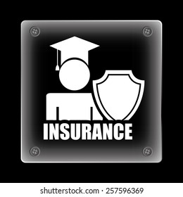 insurance icon design, vector illustration eps10 graphic 